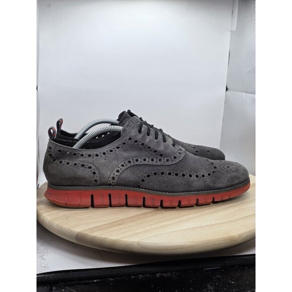 Cole Haan Zerogrand Oxford Men's Size 11 M Wing Suede Wingtip Shoes C14355 - Picture 3 of 9